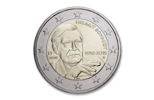 2 euro 100 jaar Helmut Schmidt 2018 - Duitsland, Postzegels en Munten, Munten | Europa | Euromunten, Verzenden