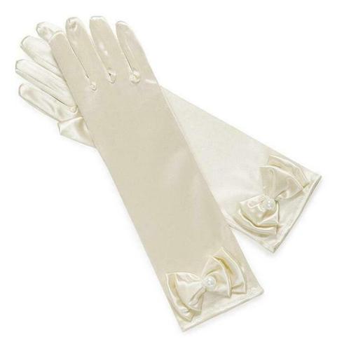 Prinsessenjurk - Handschoenen met strik - Gebroken wit, Kinderen en Baby's, Carnavalskleding en Verkleedspullen, Nieuw, Ophalen of Verzenden