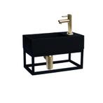 Sani Royal Fontein Frame Mat Zwart Quartz Goud, Tuin en Terras, Nieuw