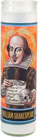 William Shakespeare Secular Saint Candle - 8.5 Inch Glass, Huis en Inrichting, Verzenden, Nieuw