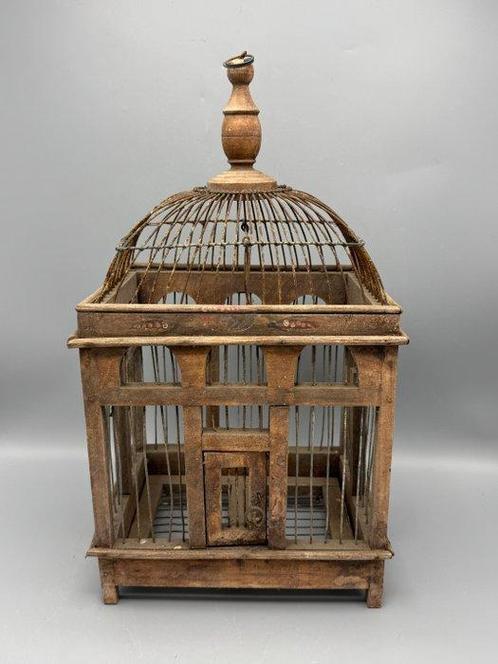 Vogelkooi - Hout - Antieke vogelkooi, Antiek en Kunst, Curiosa en Brocante