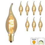 Set van 8 LED kaarslampen vlam E14 | 2 watt dimbaar | 2000K, Verzenden, Nieuw, E14 (klein), Overige typen