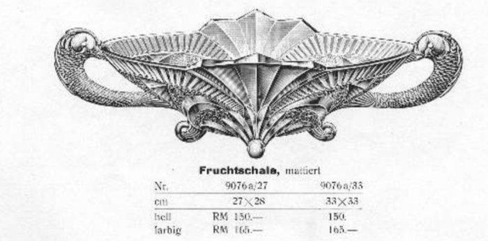 Brockwitz - Friedrich Scheiner - Fruitschaal - Glas, Antiek en Kunst, Kunst | Designobjecten