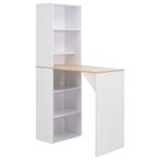 vidaXL Bartafel met kast 115x59x200 cm wit, Verzenden, Nieuw