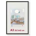 Fotolijst A3 (29,7 x 42 cm) kunstof wissellijst zwart