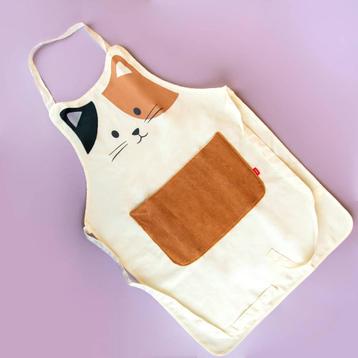 Kat keukenschort - Calico (gekleurd) beschikbaar voor biedingen