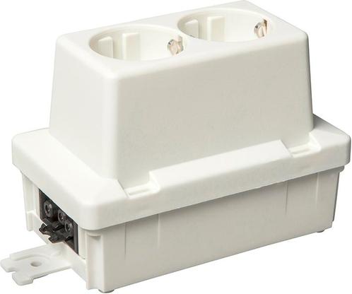 ABB Dubbele Schuko Stopcontact Met GST18 Voeding Einddoos, Doe-het-zelf en Verbouw, Elektra en Kabels, Overige typen, Nieuw, Verzenden