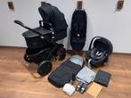Joolz Geo2 Brilliant Black 3in1 Complete Kinderwagen, Ophalen of Verzenden, Zo goed als nieuw, Verstelbare duwstang