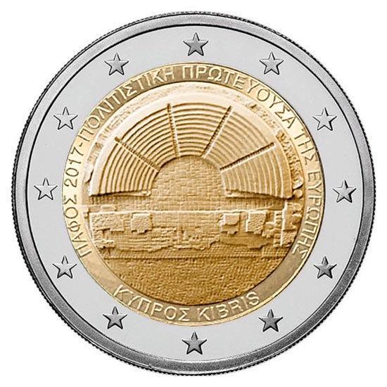 Cyprus 2 Euro Paphos 2017, Postzegels en Munten, Munten | Europa | Euromunten, Verzenden