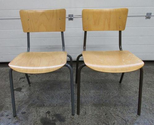 Stoel met houten zitvlak 48cm, Zakelijke goederen, Kantoor en Winkelinrichting | Kantoormeubilair en Inrichting, Gebruikt