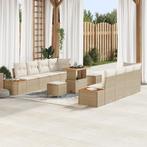 vidaXL 11-delige Tuinbankenset met kussens poly rattan, Verzenden, Nieuw, Rotan