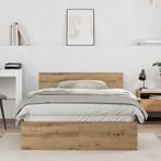 vidaXL Bedframe met hoofdeinde Artisan Eiken 120 x 190 cm, Verzenden, Nieuw, Bruin, Hout