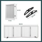 Hondenhek - Veiligheidshek -  188x60 cm - Wit - Semiocthome, Verzenden, Zo goed als nieuw