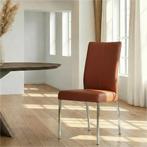 Leren eetkamerstoel Comfort - Toledo Terra (donkercognac) -, Ophalen of Verzenden, Nieuw, Leer, Modern