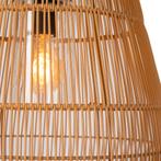 Hanglamp naturel ø35 x 39 cm PVC rotanlook | Buitenhanglamp, Ophalen of Verzenden, Nieuw, Merkloos