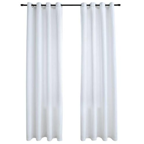Luxe Gordijnen 140x245 Gebroken Wit | Tweedekansje | 41%..., Huis en Inrichting, Stoffering | Gordijnen en Lamellen, Nieuw, 200 cm of meer