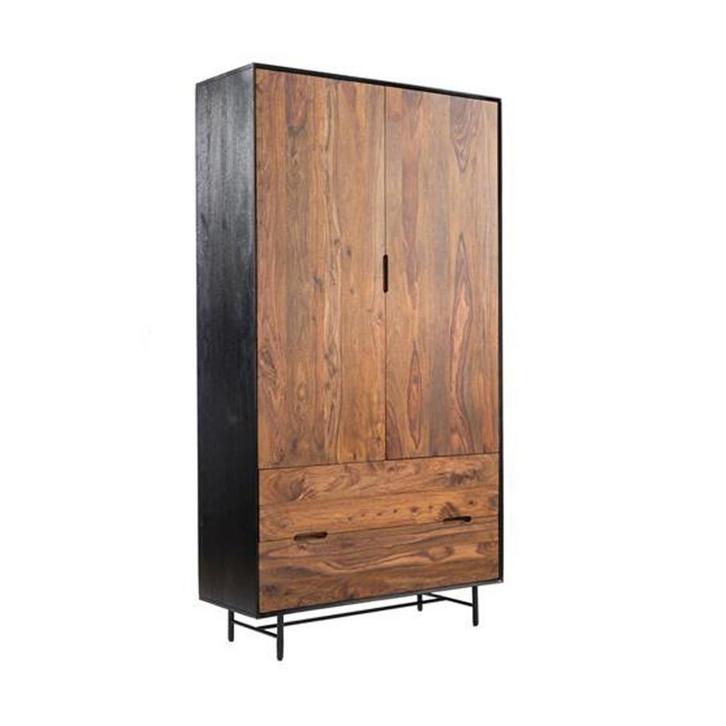 *WOONWINKEL* Tower Living Taviano Grote Wandkast Sheesham Ho, Huis en Inrichting, Kasten | Wandmeubels, Nieuw, Verzenden