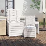 3-delige Tuinboxset massief grenenhout wit (Partytenten), Tuin en Terras, Verzenden, Nieuw