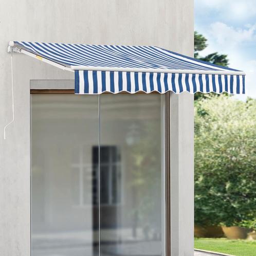 Zonnescherm Bitonto luifel handbediend met knikarm 350x250 c, Tuin en Terras, Zonneschermen, Verzenden