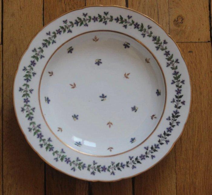Kop en schotel - Assiette creuse porcelaine Paris, XVIIIe, Antiek en Kunst, Antiek | Glas en Kristal