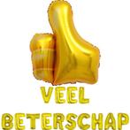 Folie ballonnen set Veel Beterschap goud met Bloem, Hobby en Vrije tijd, Feestartikelen, Verzenden, Nieuw, Versiering, Overige