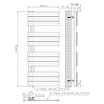 Handdoekradiator BWS Boss Links aansluiting 681W 120x50 cm, Ophalen of Verzenden, Nieuw