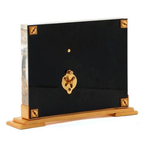 Bureauklok - Jaeger-LeCoultre - Art Deco Glas, Messing -, Antiek en Kunst, Antiek | Klokken