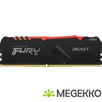 HyperX FURY Beast RGB geheugenmodule 8 GB 1 x 8 GB DDR4 3733, Computers en Software, Nieuw, Verzenden