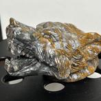 Jaspis High level carving Wolf of Jaspis - Hoogte: 16 cm -