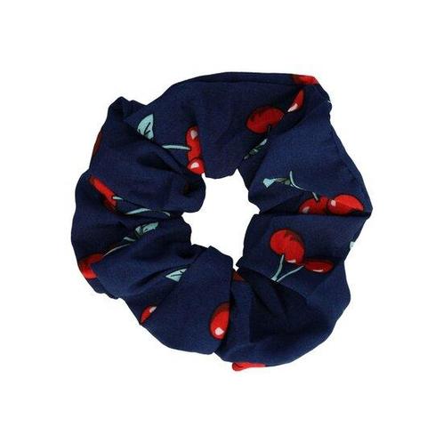 Scrunchie Haarelastiek Kersen Print 11cm Rood Blauw, Sieraden, Tassen en Uiterlijk, Uiterlijk | Haarverzorging
