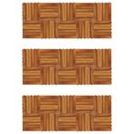 vidaXL Terrastegels verticaal patroon 30 x 30 cm Acacia set, Doe-het-zelf en Verbouw, Verzenden, Nieuw