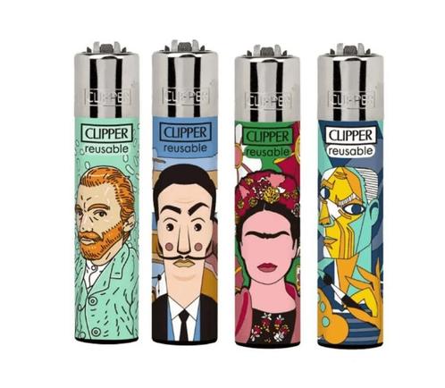 Clipper Aansteker - Classic Artists       1 aansteker, Verzamelen, Rookartikelen, Aanstekers en Luciferdoosjes, Nieuw, Ophalen of Verzenden