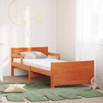 vidaXL Bedframe met matras Wasbruin 80 x 200 cm Massief, Huis en Inrichting, Verzenden, Nieuw, Bruin, Hout