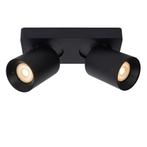 Lucide NIGEL - Plafondspot 2xGU10/5W DTW Zwart, Verzenden, Nieuw, Trendy verlichting