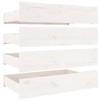 Bedlades Massief Grenen Wit - 4 stuks | Tweedekansje | OP=OP, Ophalen of Verzenden, Nieuw, Wit, Hout