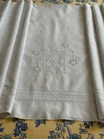 Prachtige oude stof van gemengd weefsel. Monogram LD met, Antiek en Kunst