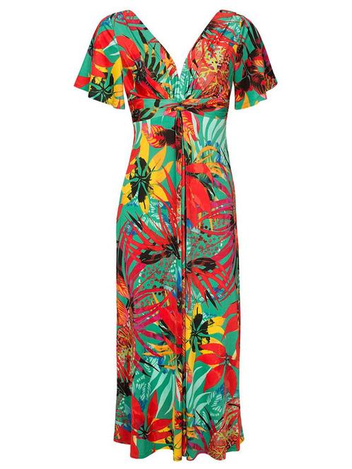 Jurk Tropical Groen S (36), Kleding | Dames, Jurken, Verzenden