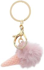 Sleutelhanger ijsje - Beige, roze, Sieraden, Tassen en Uiterlijk, Tassen | Damestassen, Verzenden, Nieuw, Roze, Overige typen