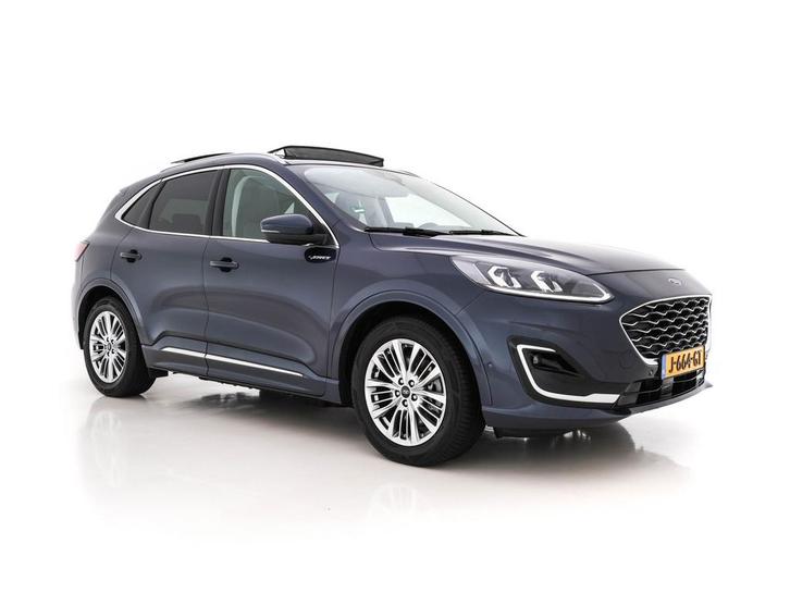 Zakelijke Lease |  Ford Kuga 2.5 PHEV Vignale (Plug-In), Auto's, Ford, Onderhoudsboekje, Lease, Zwart, Automaat, SUV of Terreinwagen