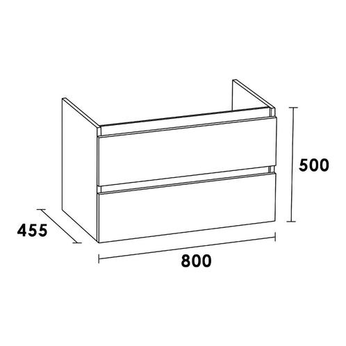 Meubelset Brauer Solution 80 Mat Zwart 2 Lades Met Wastafel, Doe-het-zelf en Verbouw, Sanitair, Ophalen of Verzenden