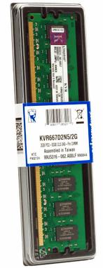 Kingston KVR667D2N5/2G – 2GB DDR2 667MHz DIMM Desktop, Computers en Software, RAM geheugen, Ophalen of Verzenden, Nieuw