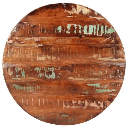 vidaXL Tafelblad rond Ø 70x1,5 cm massief gerecycled hout, Huis en Inrichting, Tafels | Eettafels, Nieuw, Verzenden