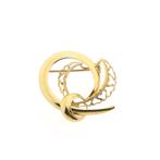 Vintage gouden fantasie broche (gouden broche, dames broche), Sieraden, Tassen en Uiterlijk, Broches, Ophalen of Verzenden, Gebruikt
