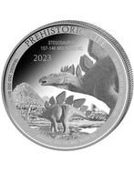 Congo Prehistoric Life Stegosaurus 1 oz 2023 (10.000 oplage), Verzenden, Overige landen, Losse munt, Zilver