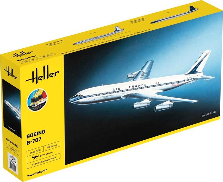 Heller 56452 STARTER KIT B-707 A.F. Bouwpakket Schaal 1:72, Hobby en Vrije tijd, Modelbouw | Vliegtuigen en Helikopters, Nieuw