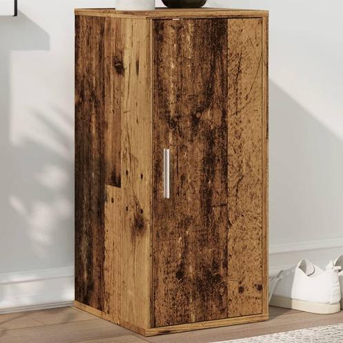 vidaXL Schoenenkast 32x35x70 cm bewerkt hout oud houtkleurig, Huis en Inrichting, Kasten | Schoenenrekken, Nieuw, Verzenden