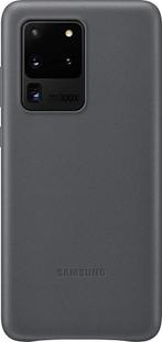 Samsung Leather Cover - Samsung Galaxy S20 Ultra - Grijs, Telecommunicatie, Nieuw, Ophalen of Verzenden
