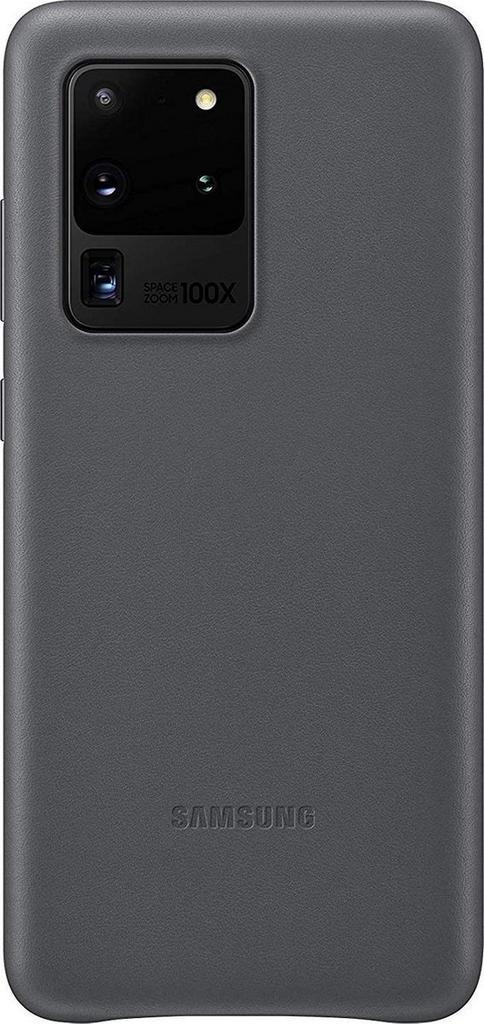 Samsung Leather Cover - Samsung Galaxy S20 Ultra - Grijs, Telecommunicatie, Mobiele telefoons | Hoesjes en Frontjes | Overige merken