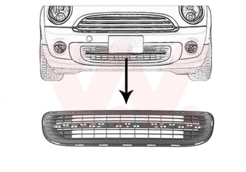 BUMPER GRILL VOOR MINI CLUBMAN R55 2007-2014 51117250785, Auto-onderdelen, Carrosserie en Plaatwerk, Nieuw, Ophalen of Verzenden