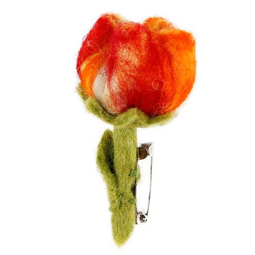 Vilten Broche Tulp Rood/Oranje/Geel/Paars - 8cm NIEUW, Kinderen en Baby's, Kinderkamer | Inrichting en Decoratie, Nieuw, Ophalen of Verzenden